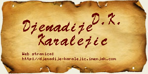 Đenadije Karalejić vizit kartica